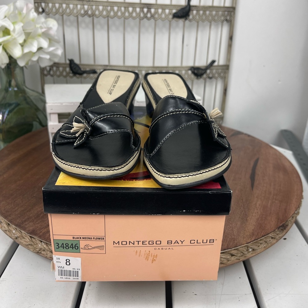 Montego Bay Club NGO Meena Flower Womens Slide Sandals size 8. - Picture 7 of 7